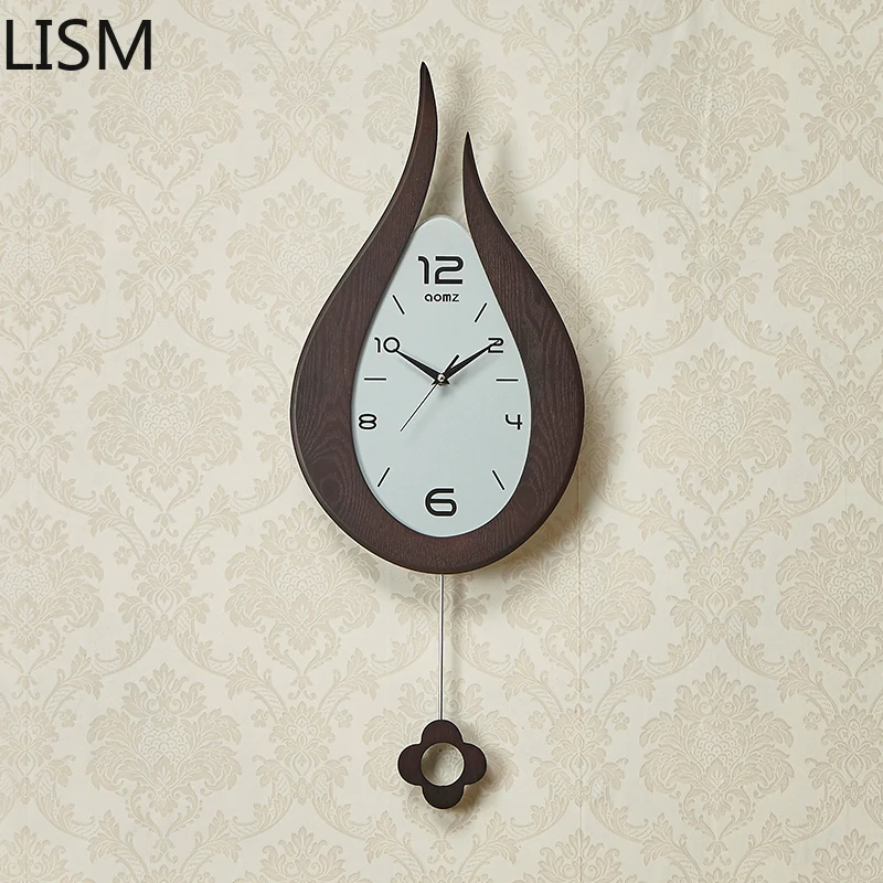 

Wall Clock Mechanism with Pendulum Quartz Silent Wall Clock Living Room Modern Design Nordic Art Simple and Creative Horloge