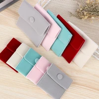 7070 mm jewelry packaging bag superior soft velvet snap fastener gift bracelet necklace wrapping bag earrings ring storage