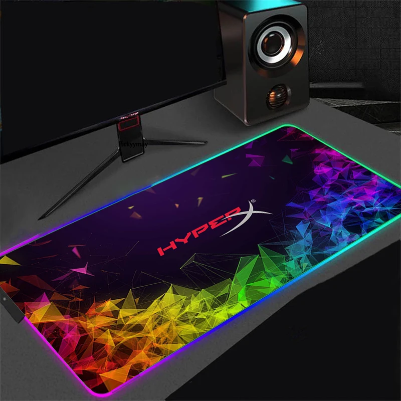 

Коврик для мыши HyperX RGB, большой игровой коврик для мыши 900x40 0, геймерский Настольный коврик с подсветкой, для игр CS GO LOL XXL
