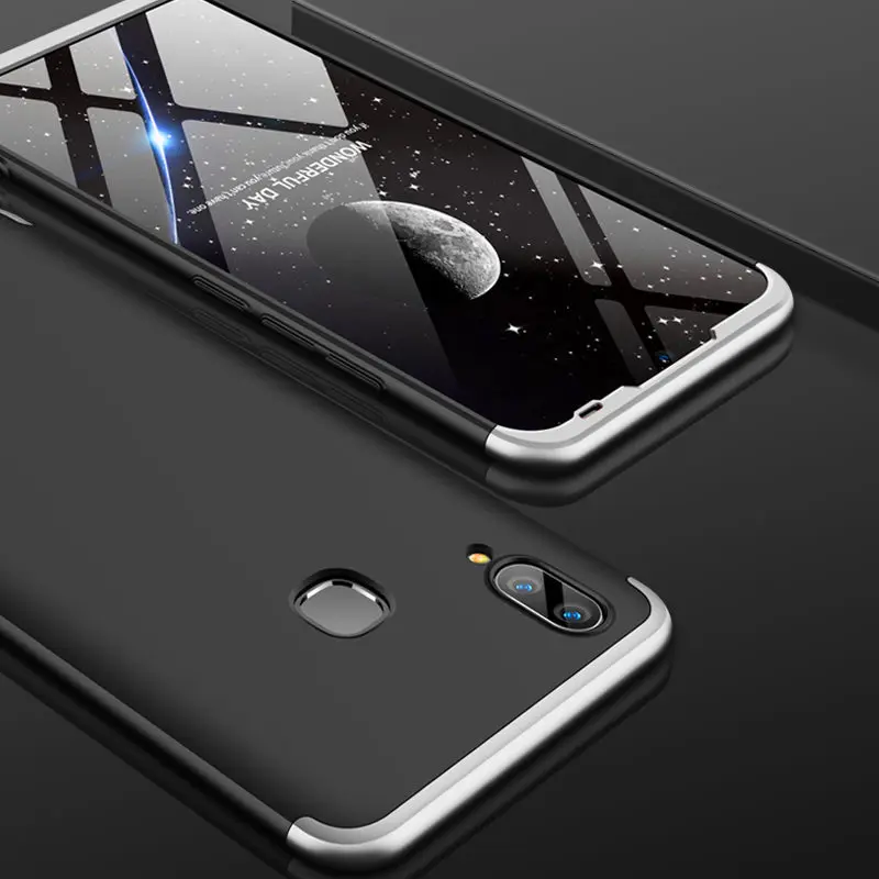 Vivo Y91 Y93 Y95 360 чехол 360 градусов полный чехол матовый чехол для Vivo Y 91 93 95 VivoY95 VivoY93 противоударный чехол со стеклянной пленкой