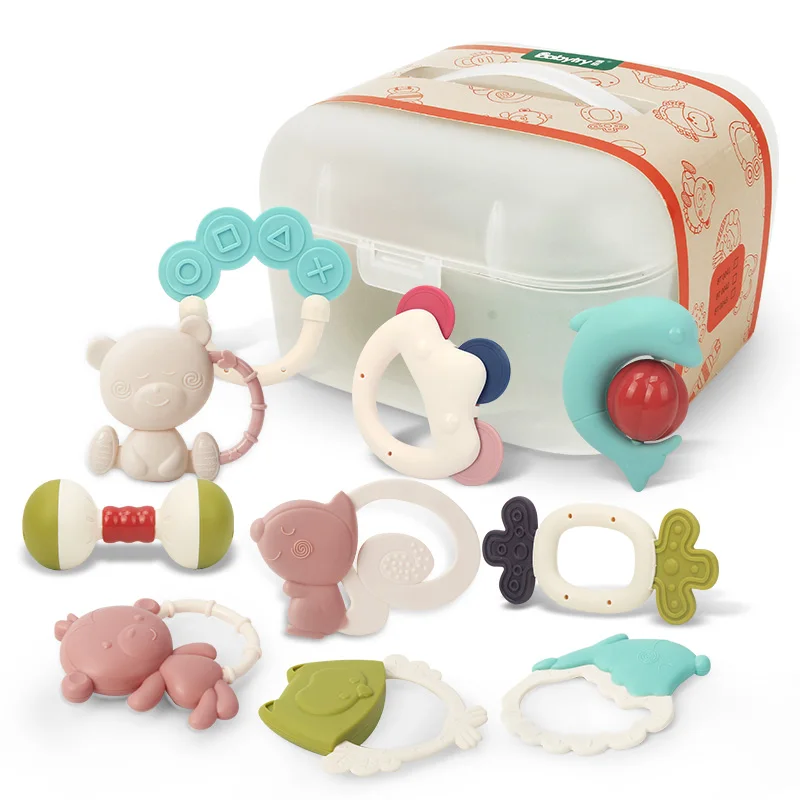 

Montessori Baby Teether Rattle Toy For Babies From 0 12 Month Newborn Teether For Teeth Toddler Crib Mobile Educational Toy Gift