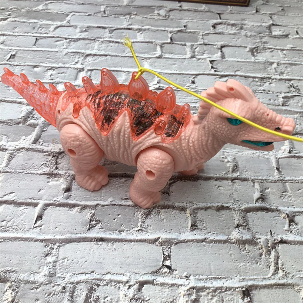 

LED light dinosaurs Funny Kids toy Adults Educational Plastic Simulation Dinosaur Model Electric Walking Sound Light RC Toy