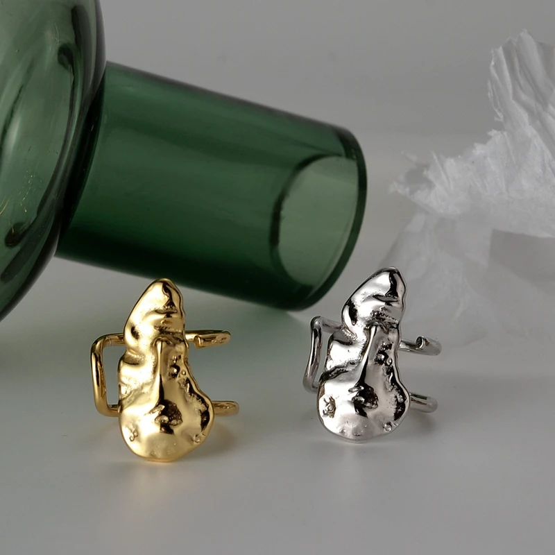 

Silvology 925 Sterling Silver Art Abstract Avatar Rings for Women Irregular Human Face Wide Exaggeration Rings Designers Jewelry