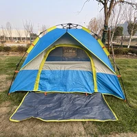 3 4 person folding automatic tent fast open one door three windows sun protection 190t coating mountaineering camping equipment