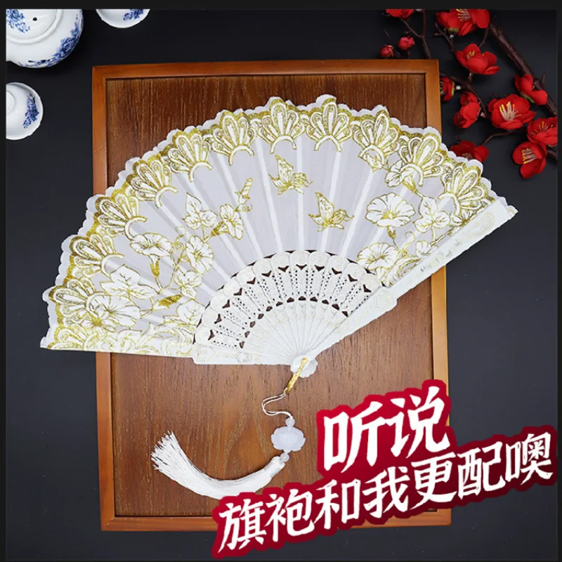 Испанский танцевальный цветок складной веер украшение для дома кружевные ручные