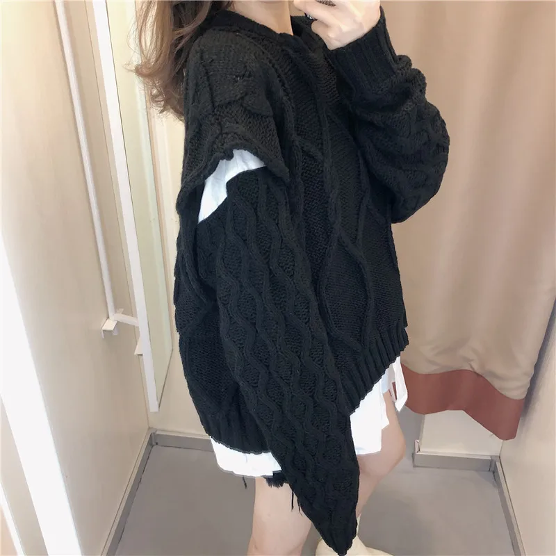 

Pullover twist sweater 2020 new women's autumn and loose wear lazy wind two top