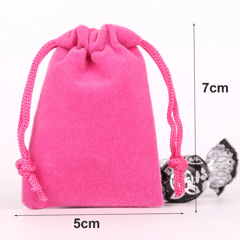 

5X7cm Freeshipping Velvet Bag With Printed Logo Jewelry Pouch Customized Gift Bag With Printing Velvet Sachet Ring Packing Pouch