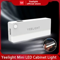 yeelight mini led cabinet light usb rechargeable infrared sensor night light for drawer kitchen cupboard wardrobe bed lamp