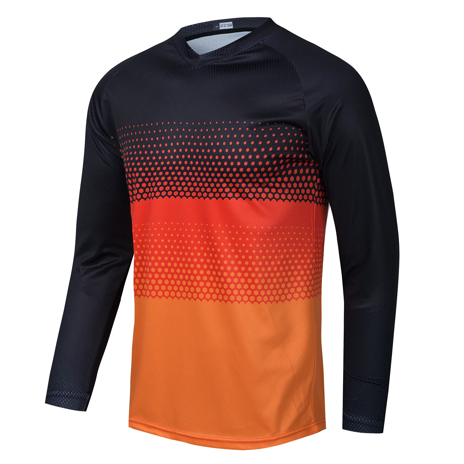 

Outdoors MTB Motocross Downhill Cycling Jersey Off Road Long Shirt Breathable MX DH Sport Clothing Tops Black Orange