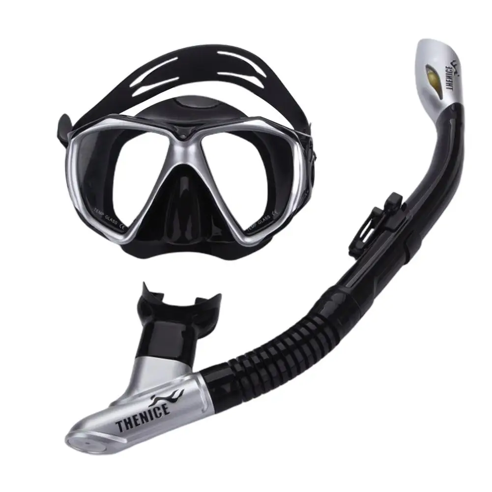 

Diving Mask Scuba Full Face Mask with Anti-fog Goggles All-Dry Breathing Tube On For Underwater Snorkeling Spearfishing