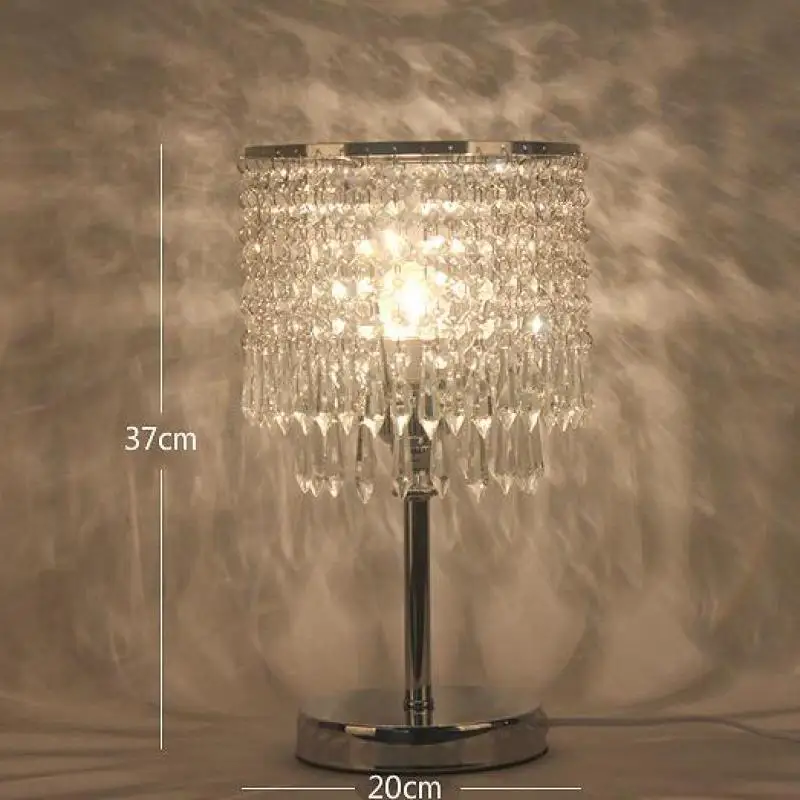 Современная простая прикроватная настольная лампа для спальни Хрустальная