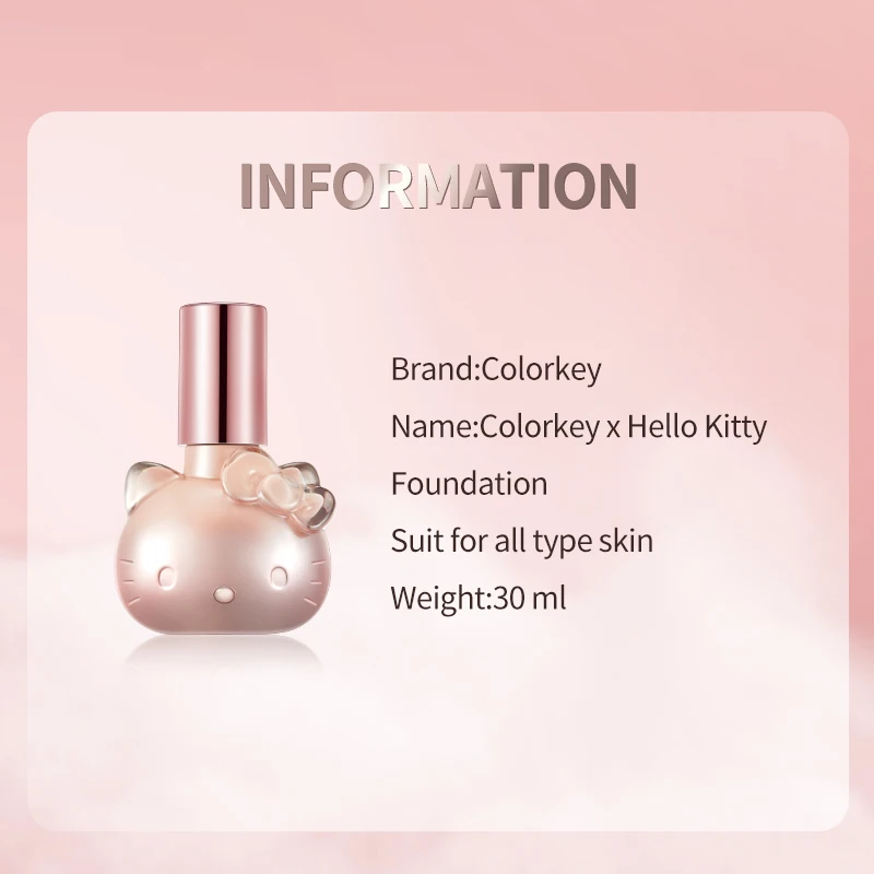COLORKEY HelloKitty основа для лица Жидкая макияжа крем жирной кожи матовый консилер