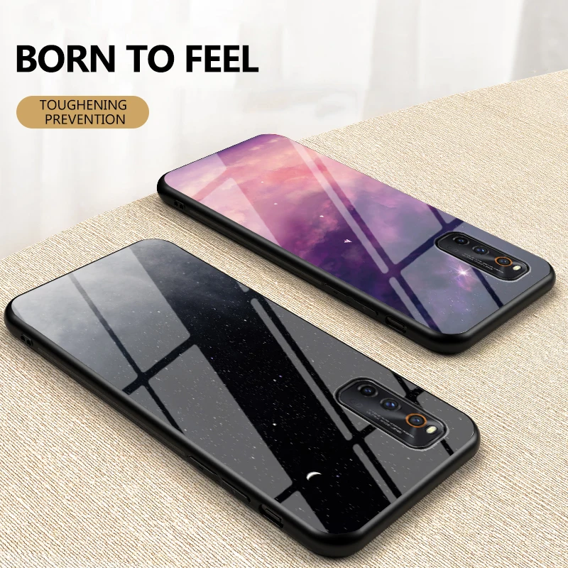 

For VIVO IQOO NEO 3 5 Pro V7 Plus V11i V15 V17 V20 Pro SE Case Luxury Tempered Glass Hard Phone Cover S1 Pro A53 Z3i Z5X U3 Case