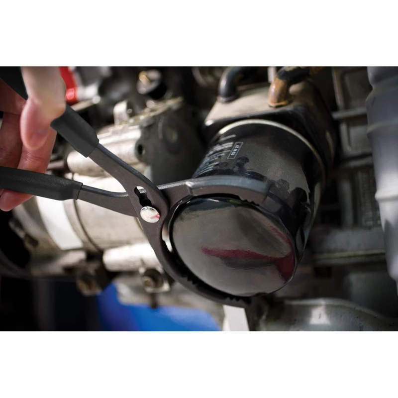 

2In1 Oil Filter Pliers Set, 10 Inch and 12 Inch Universal Adjustable Angle Hand Removal Oil Filters Tool with Long Handle Grip,