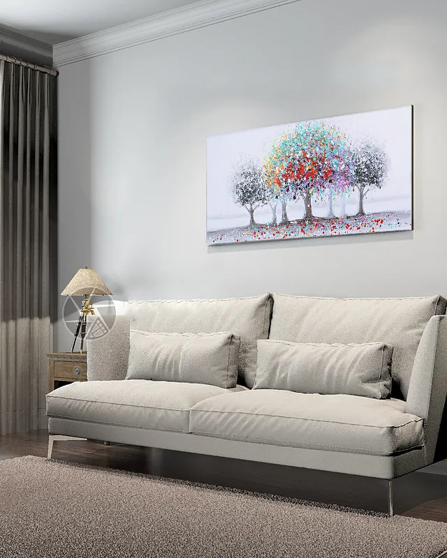 

Large Size Hand Painted Oil Painting On Canvas Trees Landscape Modern Home Decor Abstract Wall Art Picture For Living Room Gift