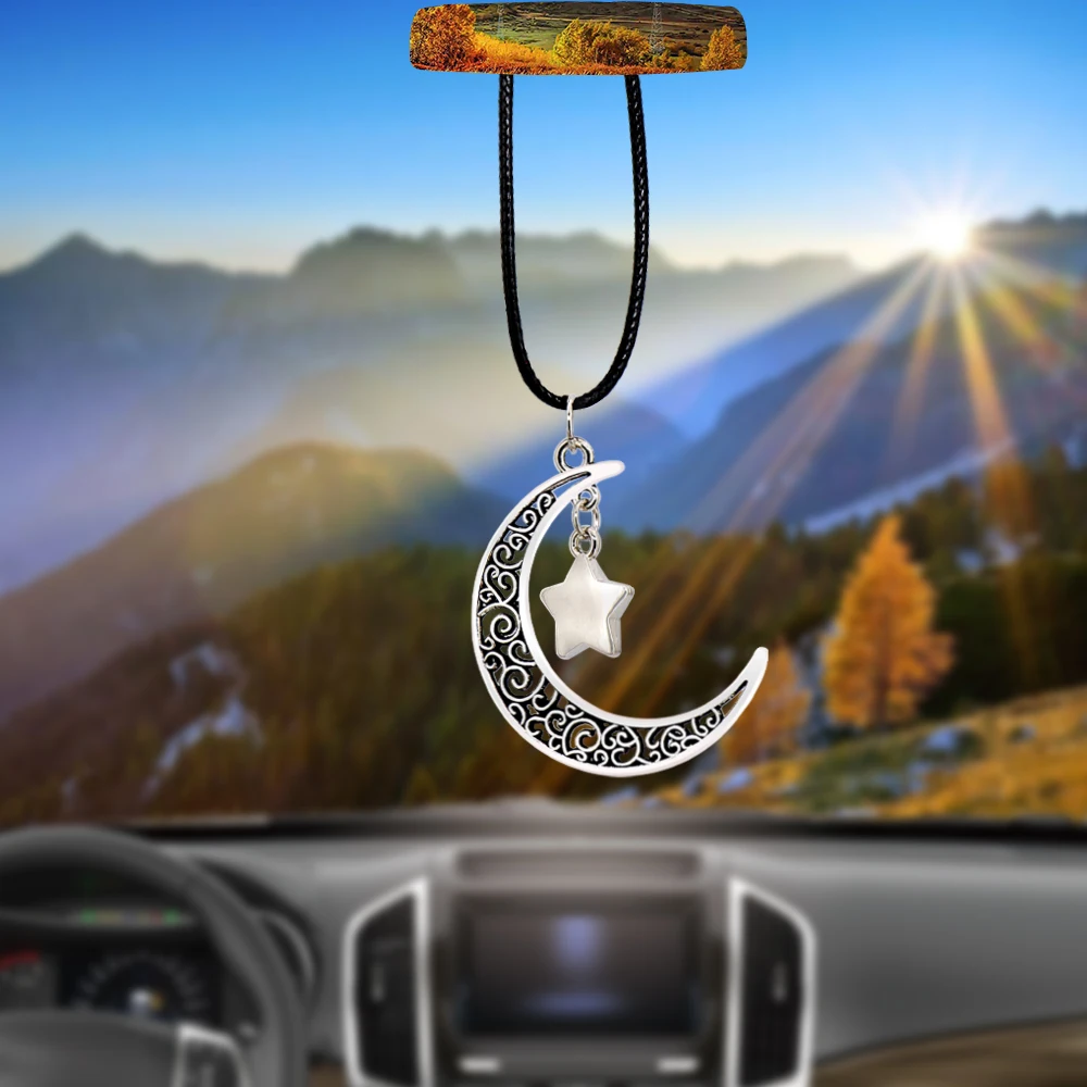 

Подвеска для автомобиля креативные DIY Звезды Луна зеркало заднего вида Украшение подвесное очарование украшения интерьера автомобиля аксе...