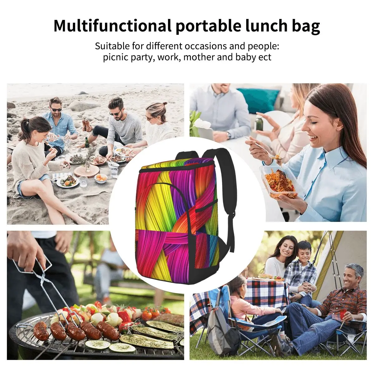 

15L Refrigerator Bag Soft Large Insulated Cooler Backpack Thermal Isothermal Fridge Travel Beach Beer Bag Tie Bye