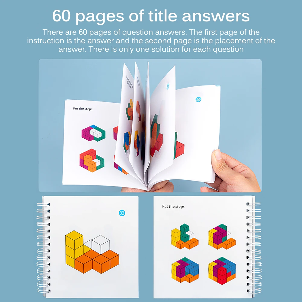 Деревянный кубик-пазл космическое логическое мышление Обучающие строительные