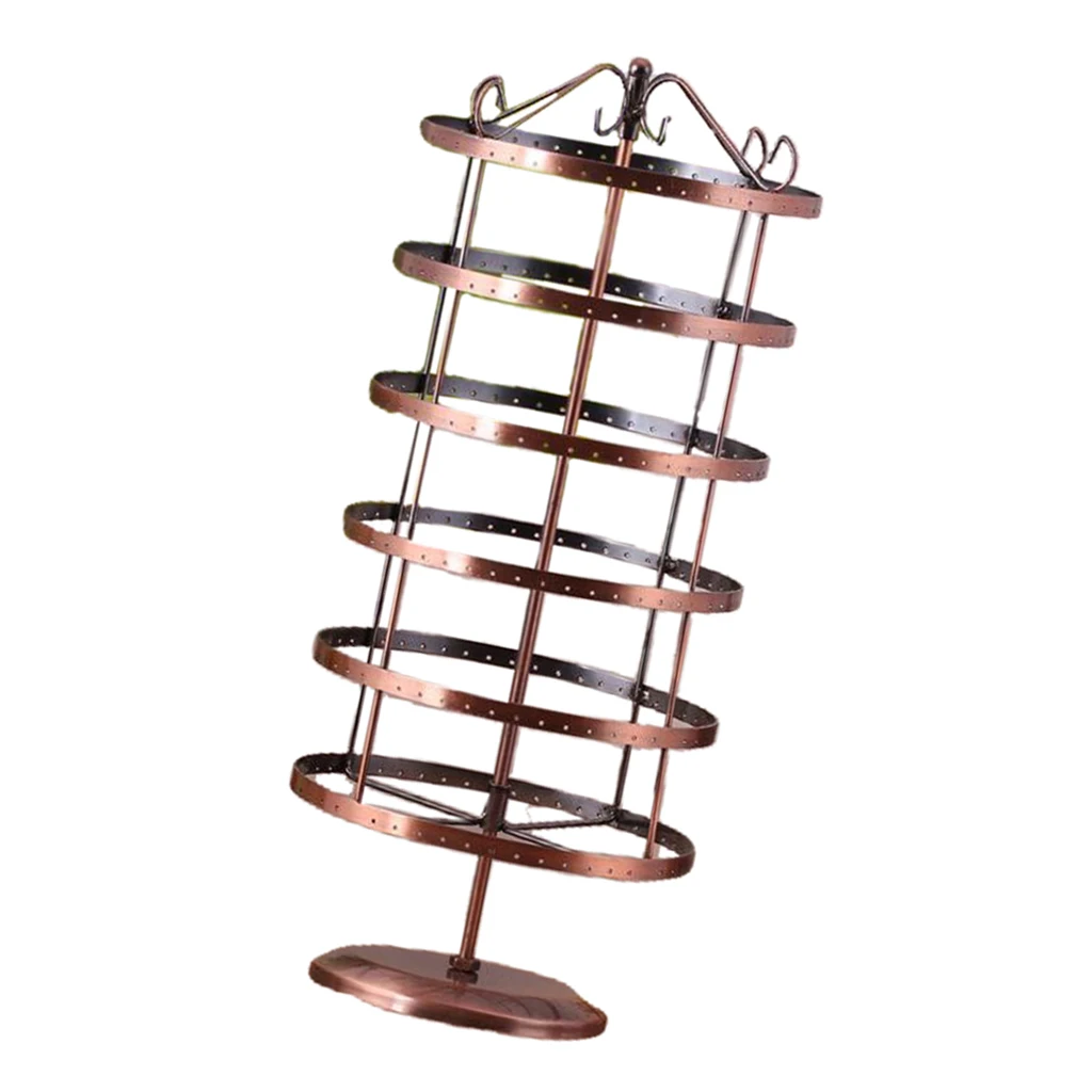 

Bronze Rotating Jewelry Earring Display Stand Holder Hanging Rack 288 Holes