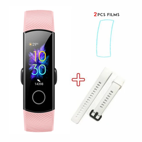 pink-white-film Смарт-браслет huawei Honor Band 5 Oximeter с сенсорным экраном Magic color swim Detect Heart Rate Sleep Nap Honor Band5 - Цвет: pink-white-film