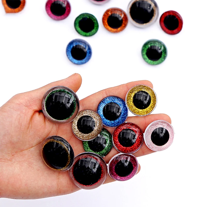 20 шт. защитные глаза из плюша и пластика с 3d блестками для игрушек куклы Amigurumi