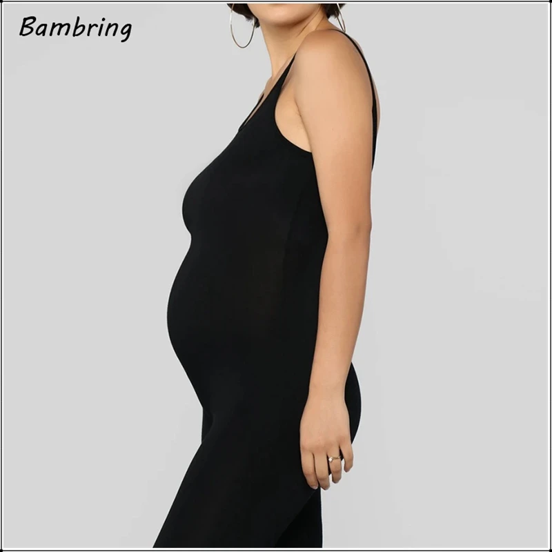 

Sleeveless Halter Camisole Casual Jumpsuit Women Overalls Summer Rompers Solid Color Slim Pregnant Women Plus Size Women Custom
