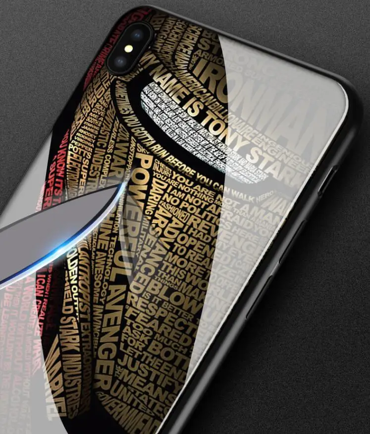 Закаленное стекло Железный человек Мстители чехол для телефона для iphone X XR XS 11 pro Max 7 6 6S 8 plus для samsung S8 S9 S10 Plus note 8 9 bay
