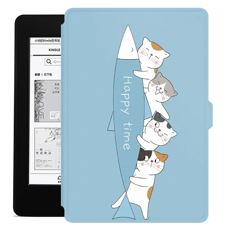 Чехол для Funda Kindle Paperwhite 1/2/3 чехол из искусственной кожи ТПУ силиконовый