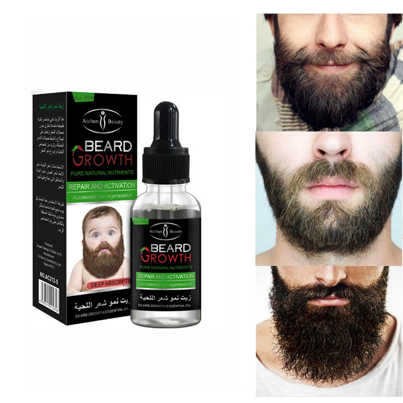 Мужской набор для роста бороды масло смягчения волос питательный усилитель