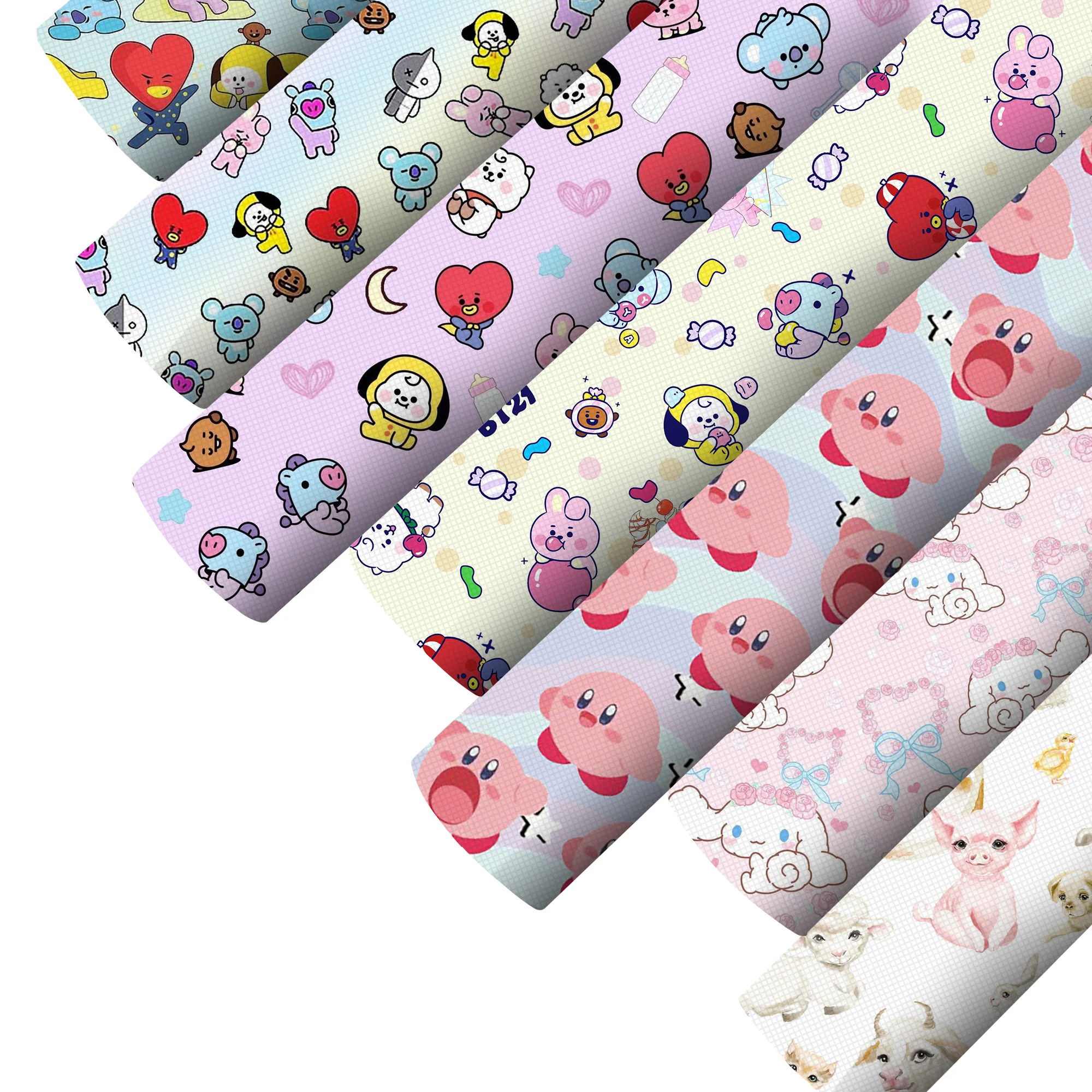 Гладкая текстура искусственная кожа лист кролик собака принт синтетическая