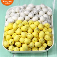 10pcs small happy easter bird eggs decoration artificial flower home party supplies diy craft gift favors easter decoration