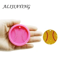 glossy football molds basketball silicone mould for keychain decoration resin craft diy epoxy jewelry dy0090