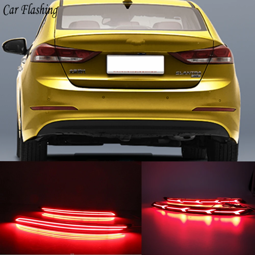 Автомобильный Светодиодный отражатель светильник для Hyundai Elantra 2016 2017 2018 2019 Задний