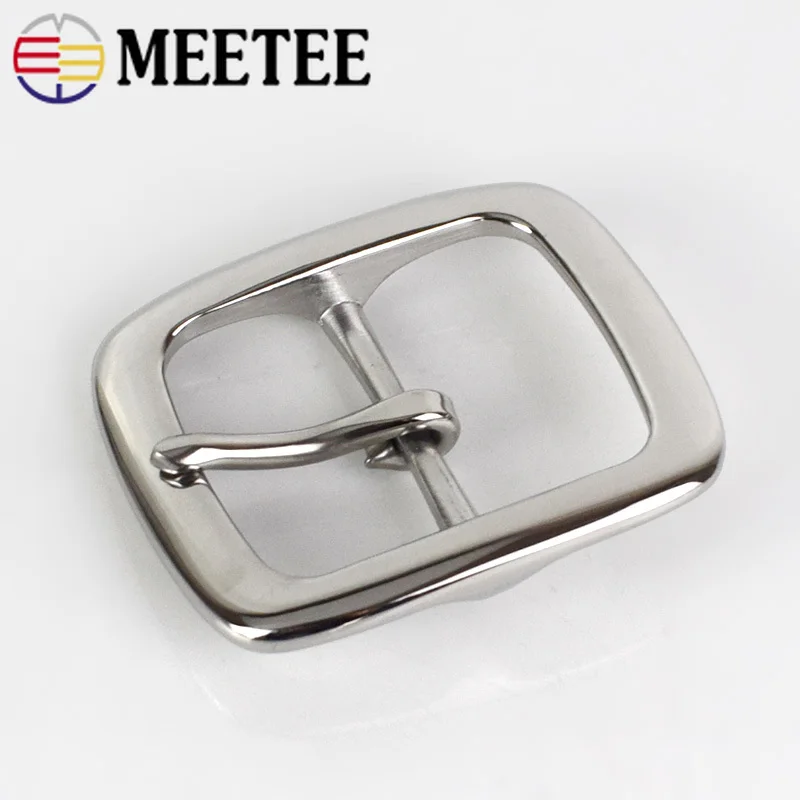 

Meetee 1pc 40mm Stainless Steel Pin Buckles Men's Belt Buckle Head DIY High Quality Hardware Leather Accessories