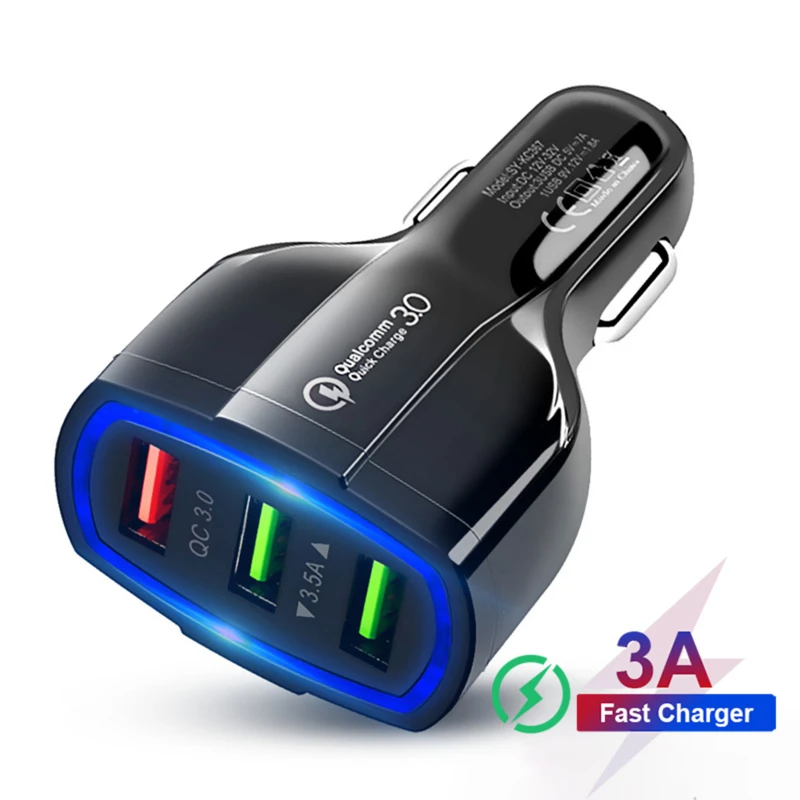 300 шт./лот QC 3 0 USB Автомобильное зарядное устройство Быстрая зарядка порта быстрое