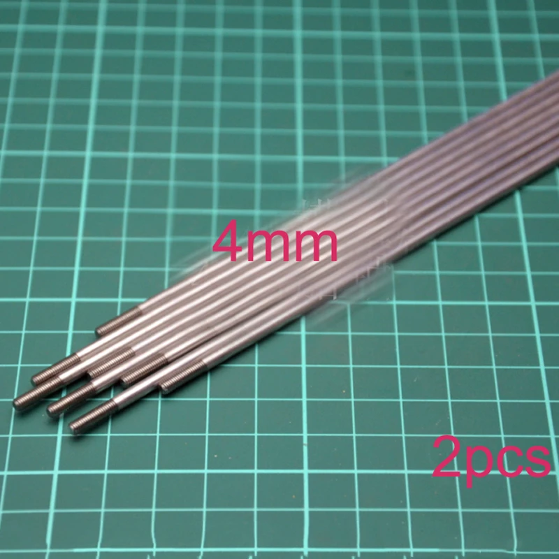 2 шт. диаметр 4 мм длина валов из нержавеющей стали 105 300 вал с имитацией резьбы DIY