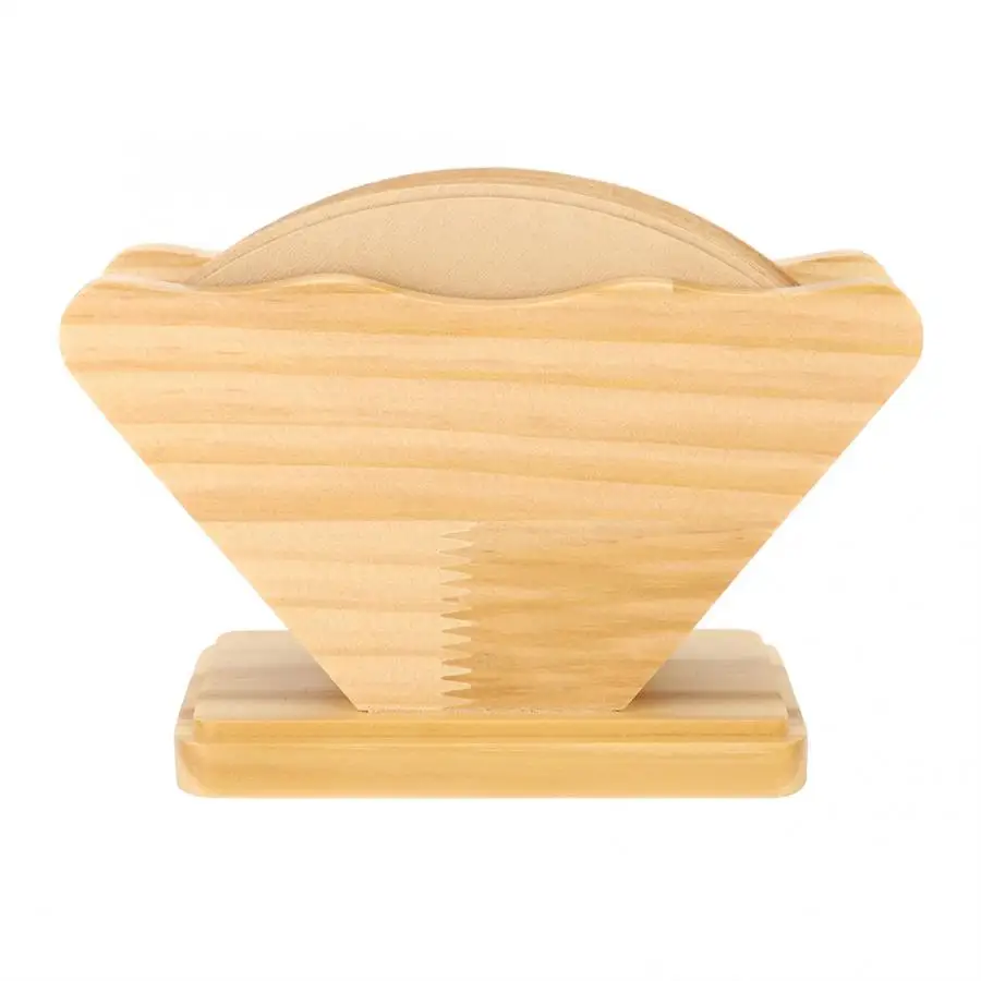 Твердый деревянный держатель фильтра для кофе диспенсер стойка Универсальный