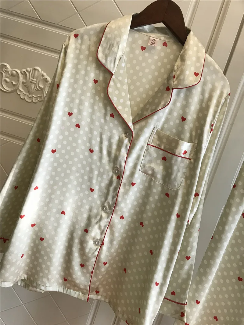 2 Piece Women Sleepwear Faux Silk Satin Pajamas Set Long Sleeve Suit Female Soft Sexy Homewear | Женская одежда
