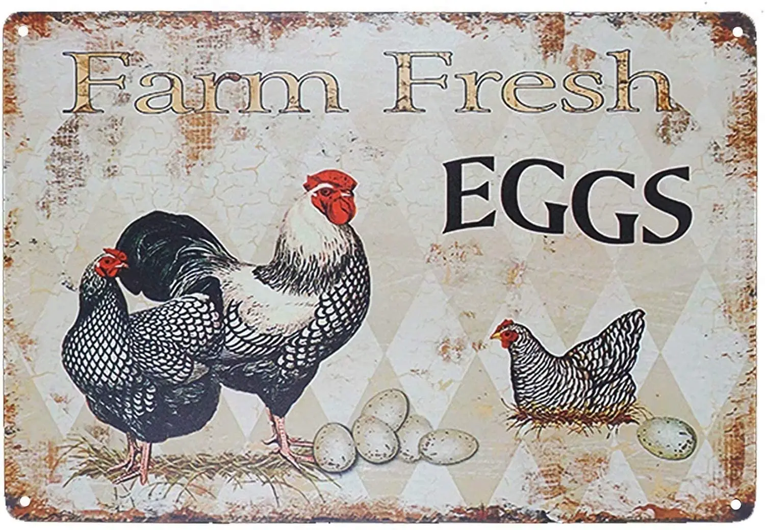 

Farmhouse Tin Sign Funny Wall Metal Signs Chicken Coop Country Decor for Home Farm & Kitchen