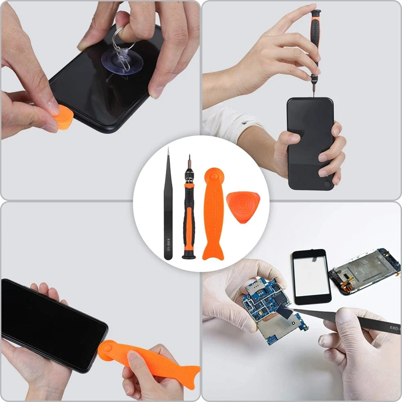 

23 Pcs Professional Opening Pry Tool Repair Set Compatible with Zipper Bag for Cellphone Laptops Tablets
