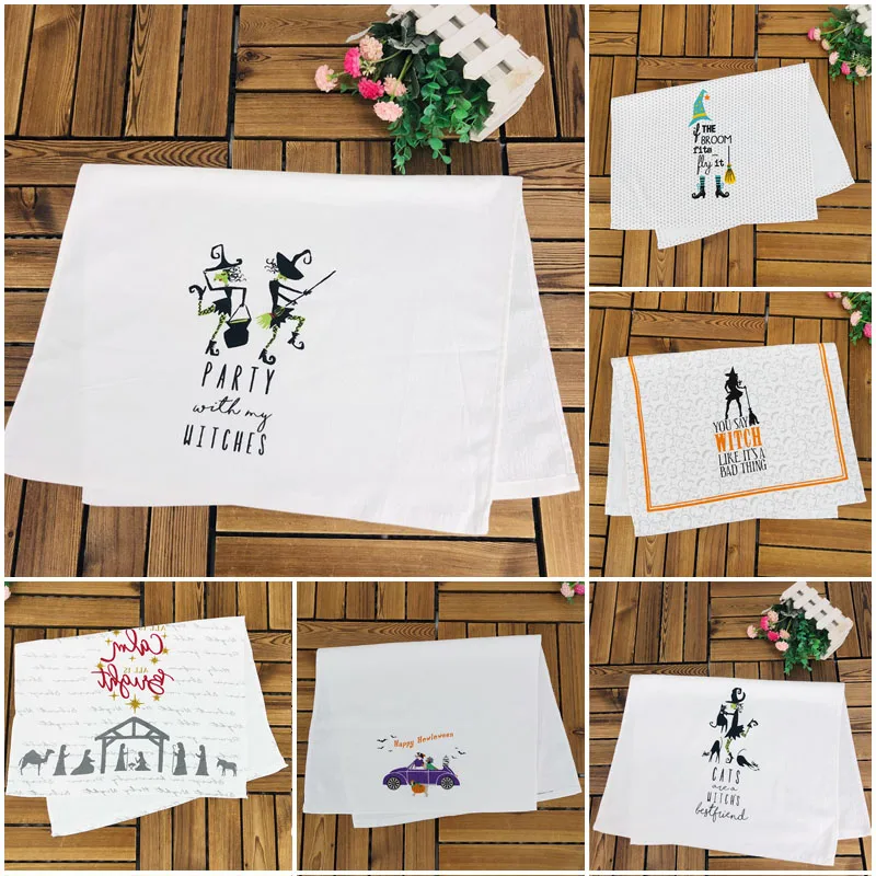 Absorbent Tea Napkin Soft Kitchen Towel Cotton Dish Towel Ec