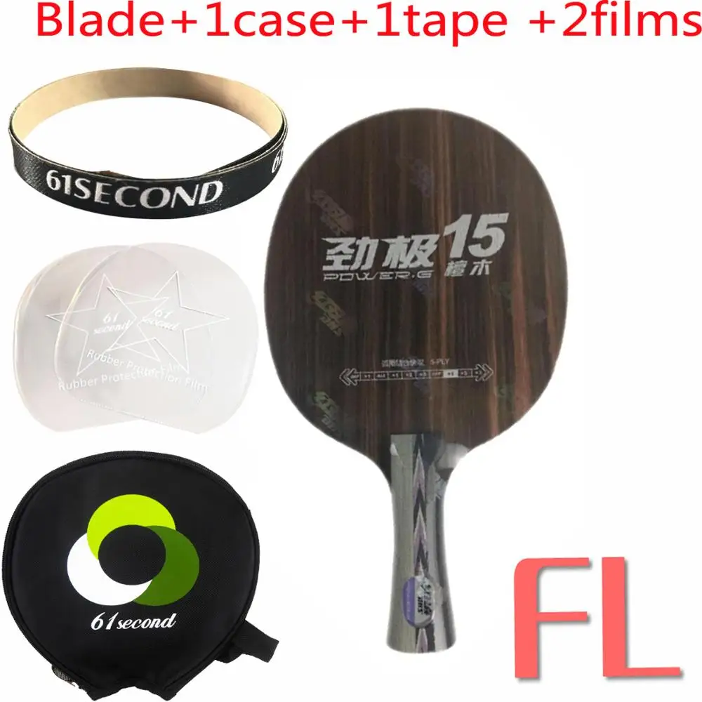 FL with Y 1 case DHS power G15 PG15 черное лезвие для настольного тенниса пинг понг для настольного тенниса ракетка Летучая мышь - Цвет: FL with Y 1 case
