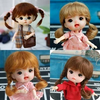new high quality soft fiber mohair 18 bjd doll wig pink brown wig sd bjd doll for 14 15cm diameter lovely doll accesoriess