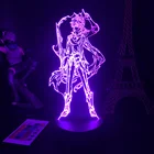 Фигурка игровая тартаглия Genshin Impact, 3D светильник, светодиодный RGB ночник, крутой подарок на день рождения, настольная, цветное украшение