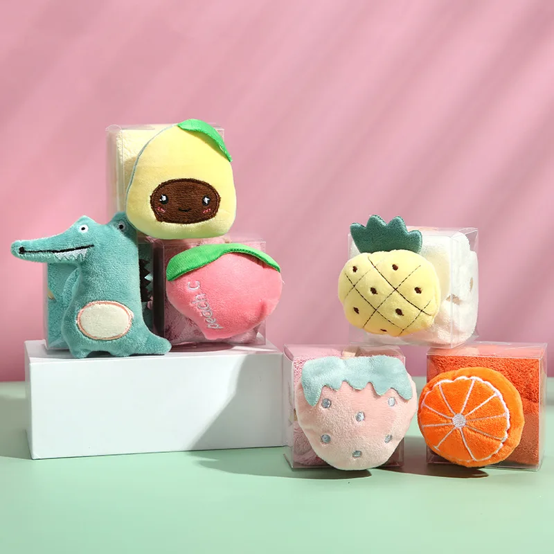 

New Cartoon Strawberry Fruit Peach Crocodile Hand Towel Children Towel For Wedding Baby Birthday Gift