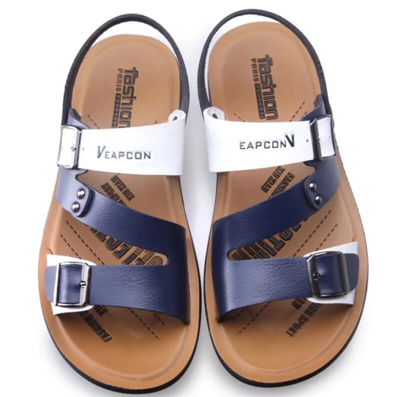 

Summer men's sandals men's slippers trend Korean version of the outer wear color matching beach shoes wild casual men's sandals