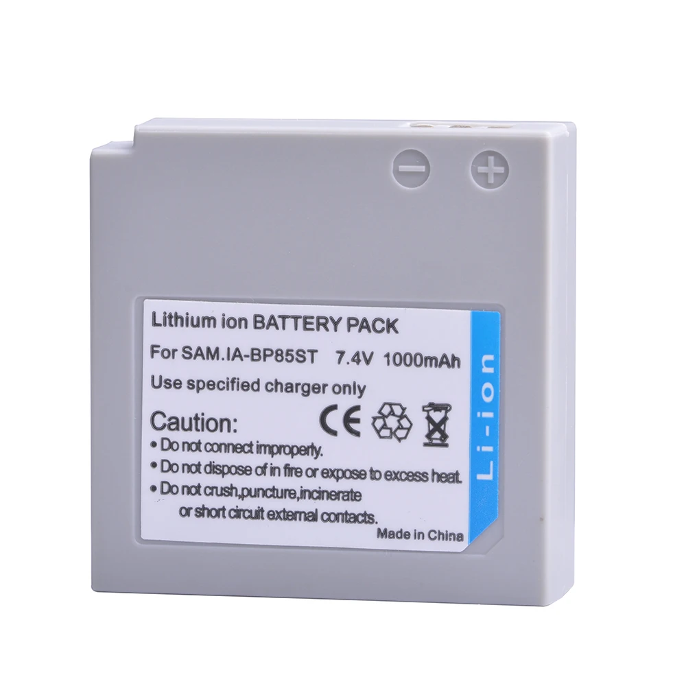 2 шт. 1000 мАч IA-BP85ST IA BP85ST запасная камера батарея для Samsung VP-10AH VP-MX10AU SC-HMX10 SC-MX10A SC-MX20L |