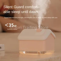300ml mini humidifier christmas snow house timing diffuser household led night light usb plug in dimming atmosphere table lamp