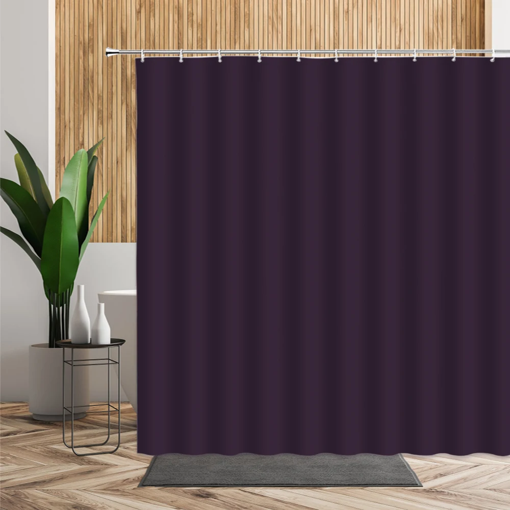 

Solid Color Shower Curtain Waterproof Modern Nordic Home Bath Decor Accessories Polyester Fabric Bathroom Curtains Set 240x180cm