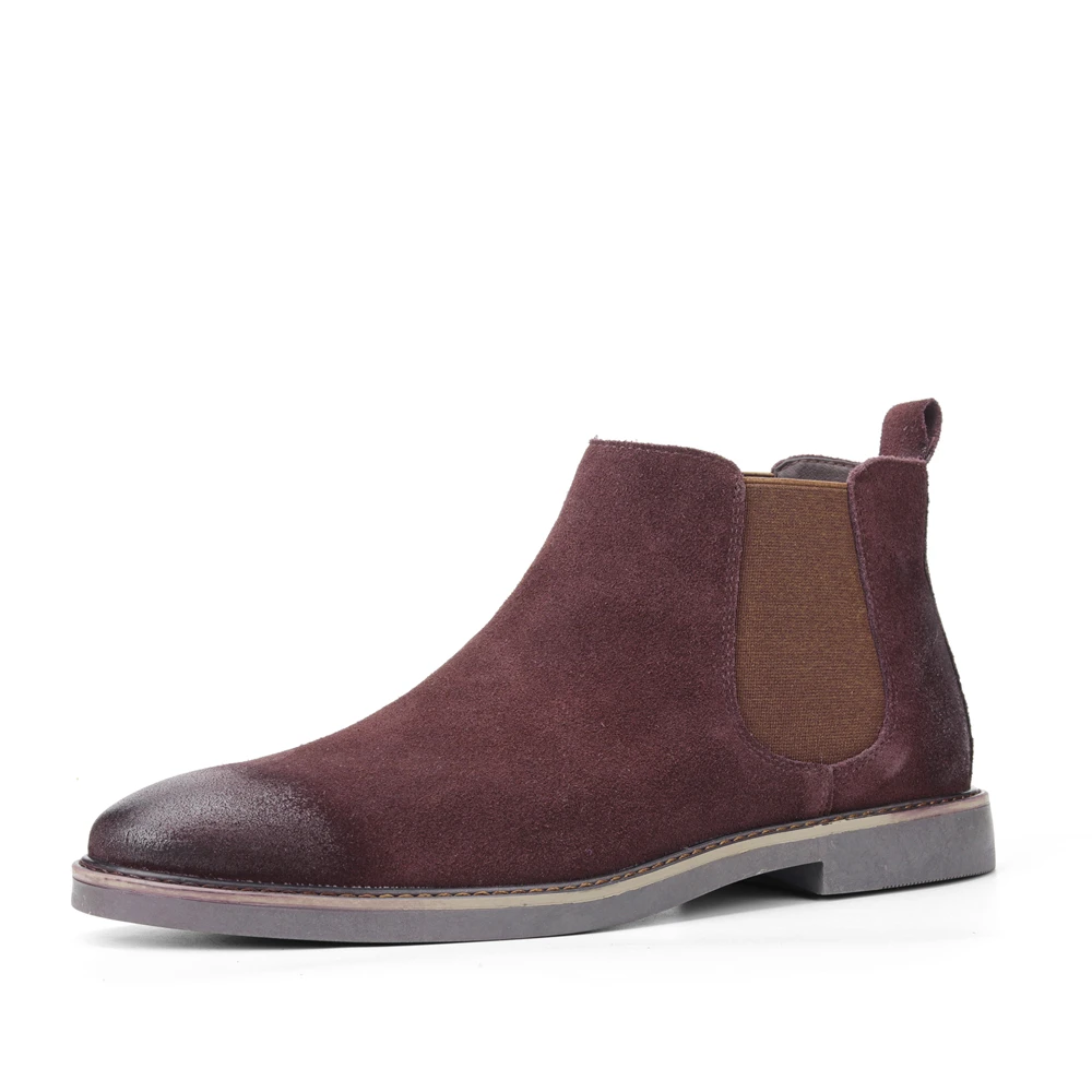 

Genuine leather chelsea boots men brand 2021 comfortable fashion men boots #KD533